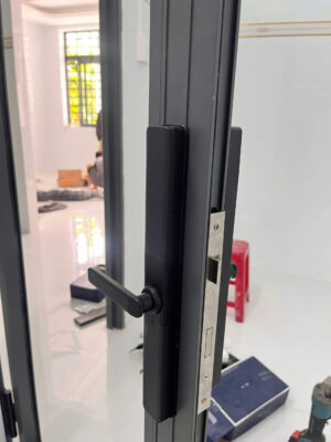 khóa vân tay lắp ngoài trời, khóa cửa nhôm chống nước N18T