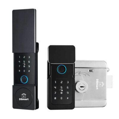 khóa điện tử cửa cổng dsmart 2c69t chống nước lắp đặt cho biệt thự nhà phố