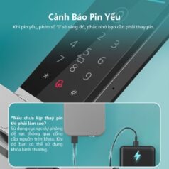 Khóa Cửa Vân Tay Philips DDL615-5HBS Chính Hãng 6 Philips DDL615-5HBS lắp đặt cho cửa gỗ nhà phố