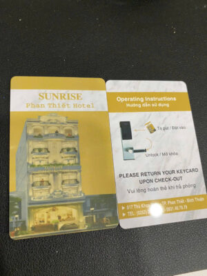 Thẻ Từ Khách Sạn (Hotel Lock Card) RFID 125KHz – Mifare 13.56MHz | DSmartLock 7 Thẻ RFID khách sạn in logo theo yêu cầu cho khách sạn và resort