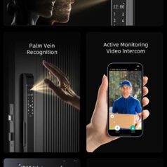 Khóa điện tử vân tay cửa nhôm DSmart NX30T-F 9 Khóa cửa nhôm FaceID chống nước ngoài trời DSmart NX30T-F