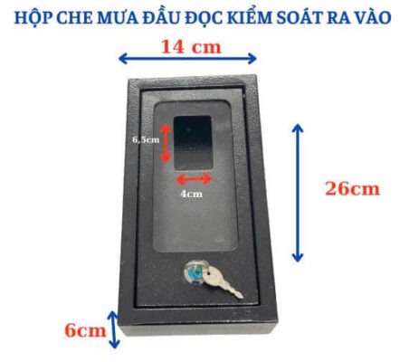 Hộp che mưa cho đầu đọc vân tay, khóa chấm công Face ID 7 Hộp che mưa đầu đọc Face ID lắp ngoài trời giúp chống nước chống nắng hiệu quả, có khóa bảo vệ thiết bị an toàn