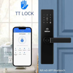 khóa điện tử PN15T DSmart mở bằng vân tay mật mã và điện thoại
