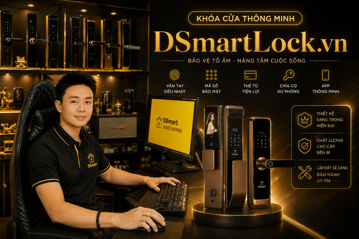 Banner Khóa điện tử vân tay thông minh DSmart