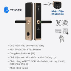 khóa điện tử FaceID PL69T-F hỗ trợ app điện thoại